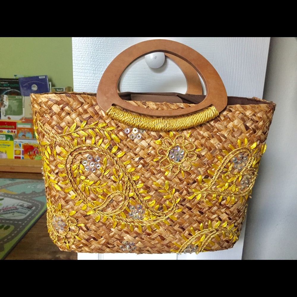 Cute strawmade handbag from Express